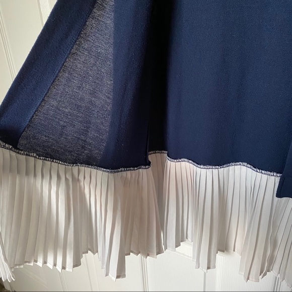 Bobeau navy pleated hem cardigan - Picture 4 of 10